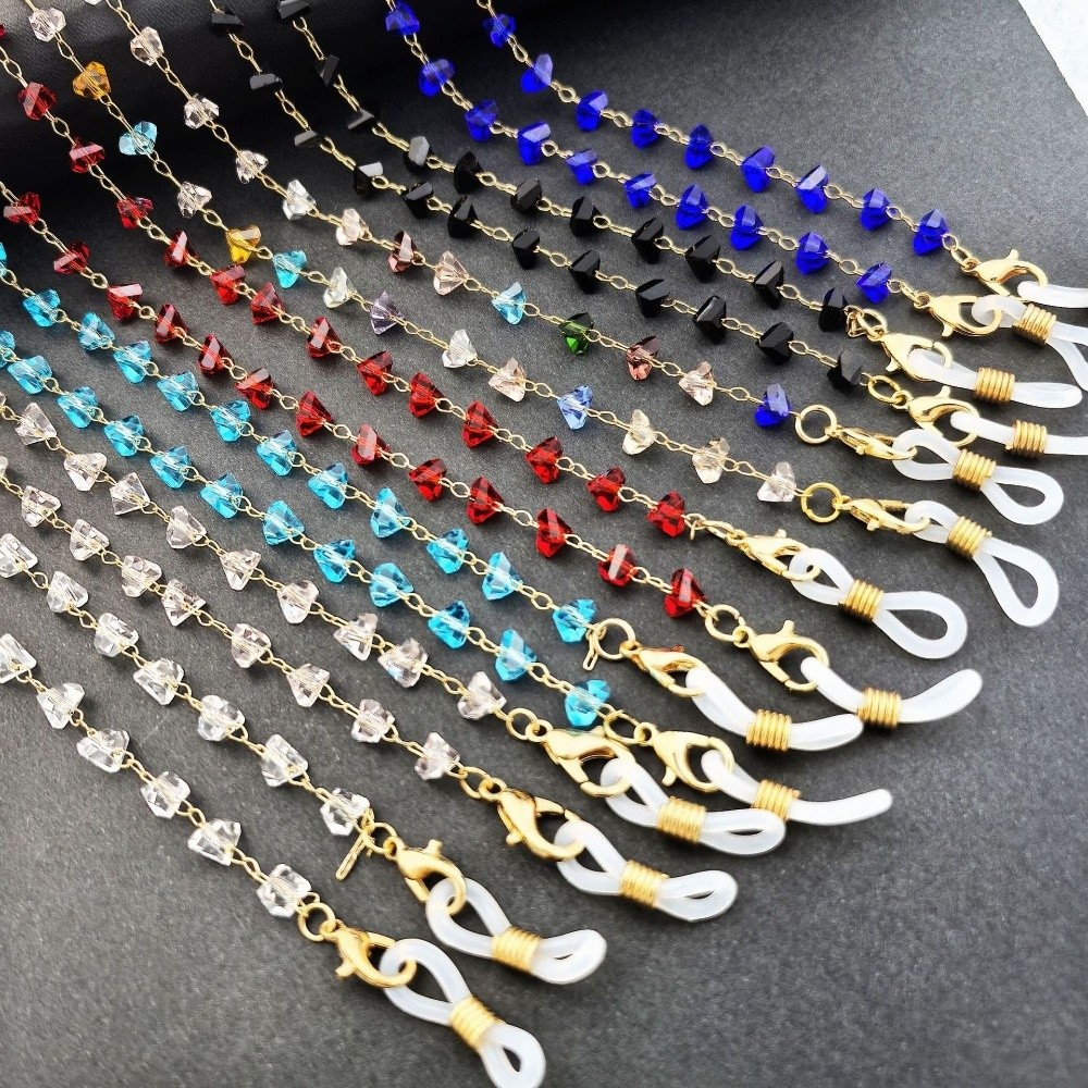 패션 액세서리 삼각형 크리스탈 안경 홀더 안경 목걸이  - Mask Chain Holder 리뷰 및 가격